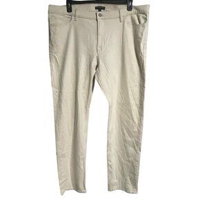 Banana Republic Slim Fit Mens Organic Cotton Pants 42 X 34 Beige Stretch Casual